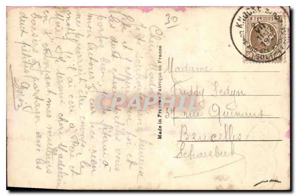 Mulher com rosas — Boa festa — Léo, Paris, n°134-2 - Verso