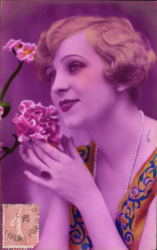 Jovem mulher perfumando uma flor — República Francesa — n°6 - Frente