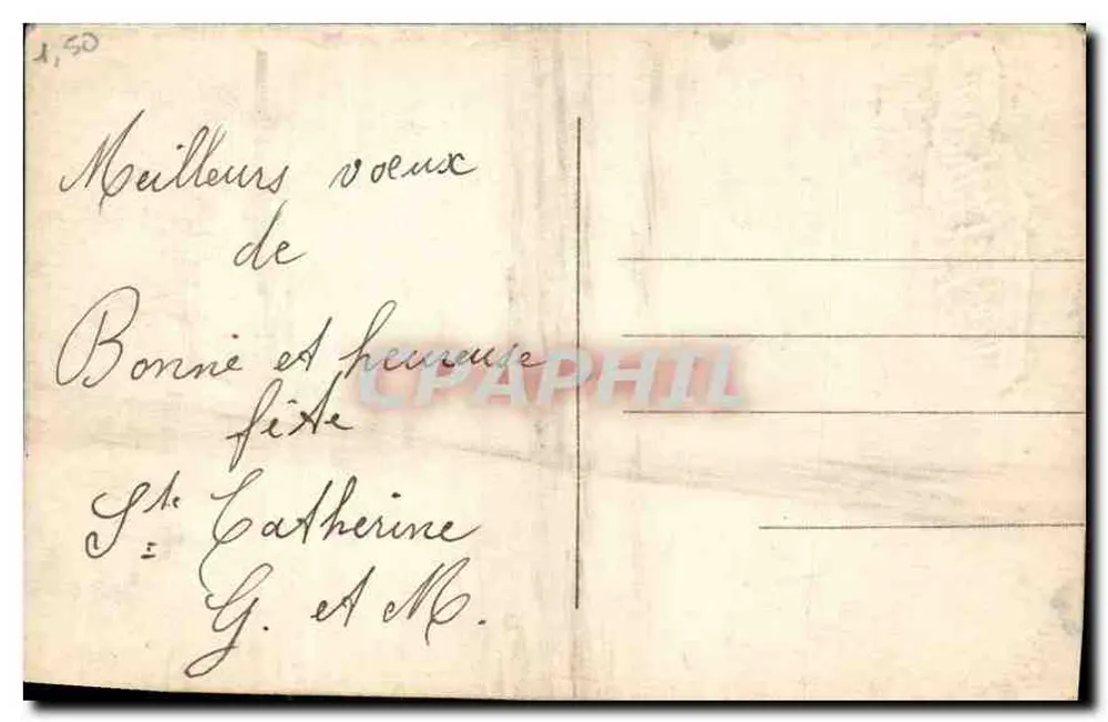 Santa Catarina — jovem mulher em vestido segurando um buquê — editor Nojèr, n° 1593 - Verso