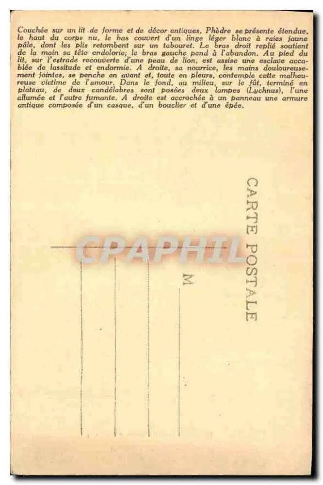 Fílide — Museu de Alexandre — Cabanel — Museu de Montpellier - Verso