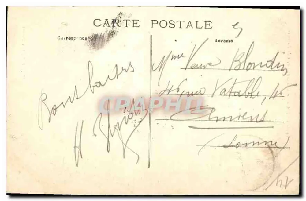 CAEN - O Castelo, Porta de Secours — editor J. Fay (Boulogne) — n° 14 - Verso