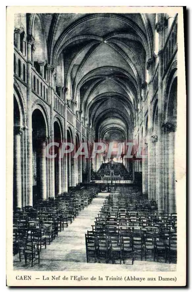 CAEN — Ansicht der Kirchenschiff der Kirche der Dreifaltigkeit (Abtei der Damen) - Vorderseite