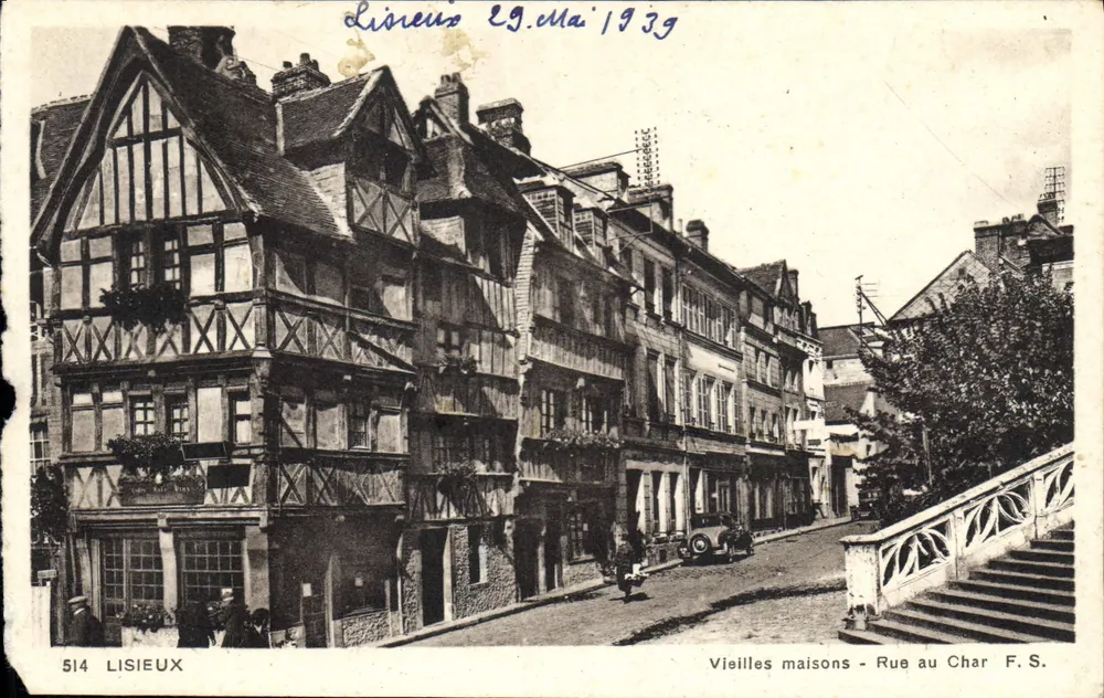 Lisieux - Alte Häuser - Rue au Char F.S. — Édition Française Saintot - Lisieux, n°514 - Vorderseite