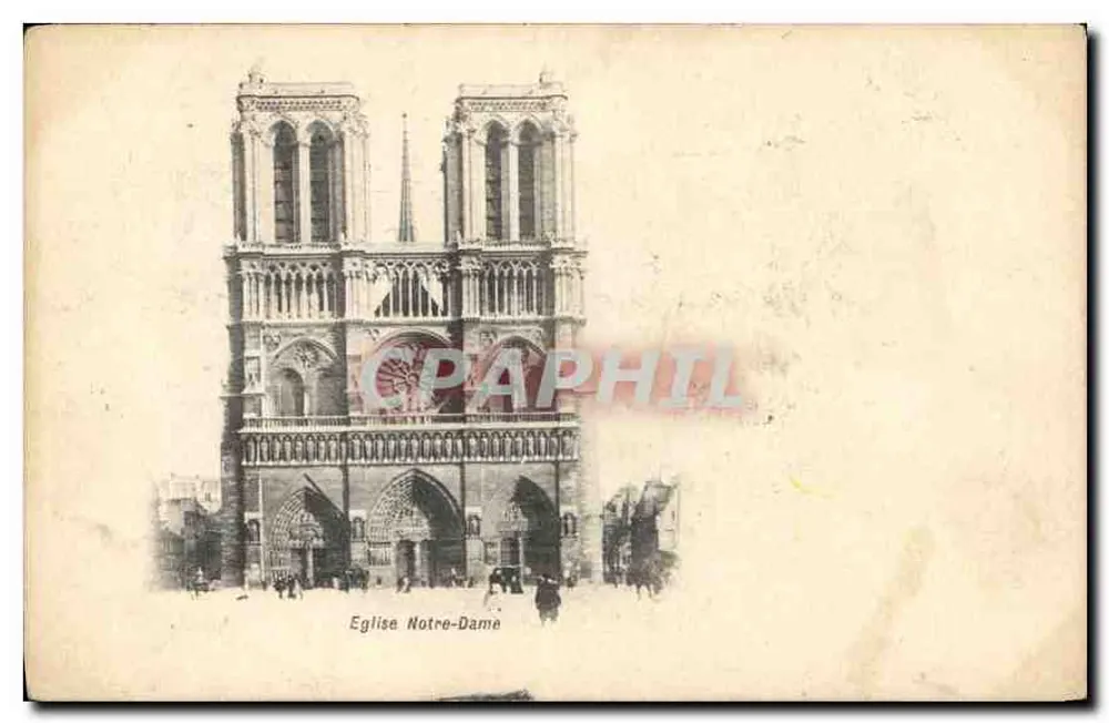 Igreja de Nossa Senhora — Paris — editor desconhecido, número de série não visível - Frente