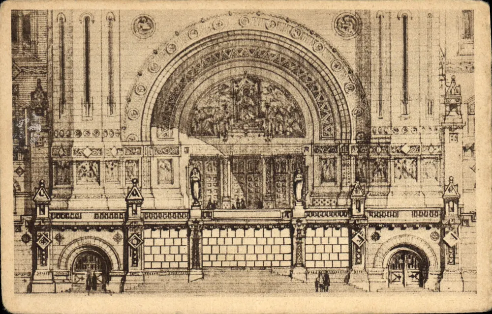 Basilika von Lisieux — Architektonische Ansicht — Verlag unbekannt, Seriennummer nicht sichtbar - Vorderseite