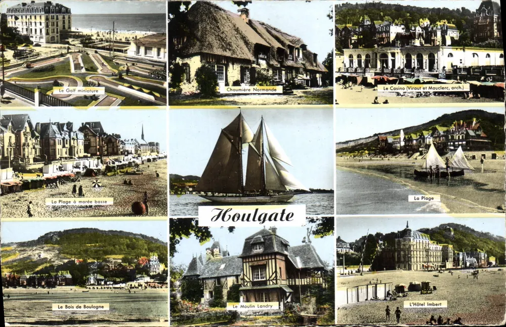 Houlgate — vista panorâmica com 9 cenas — Cie des Arts Photomécaniques, Paris - Frente