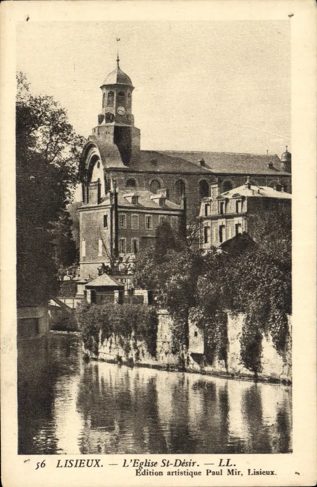 Lisieux — A Igreja de São Désir — Edição artística Paul Mir, Lisieux, n°56 - Frente