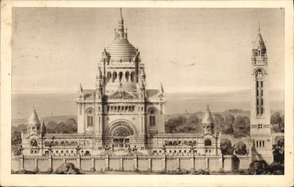 Die Basilika von Lisieux — Allgemeiner Blick auf das Projekt — Drager-Reproduktion - Vorderseite