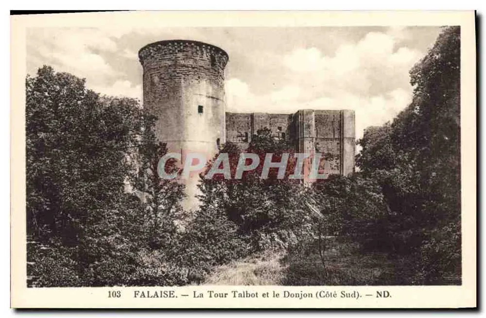 Falaise — Turm Talbot und der Bergfried (Südseite) — 103 - Vorderseite