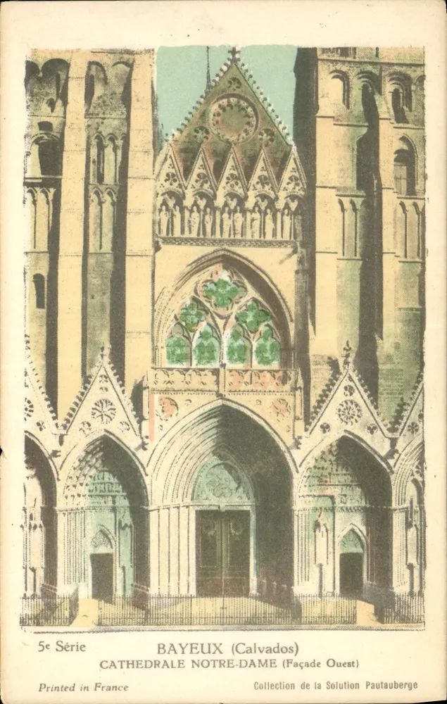 Bayeux (Calvados) — Kathedrale Notre-Dame (Westfassade) — Collection de la Solution Pautaubege - Vorderseite