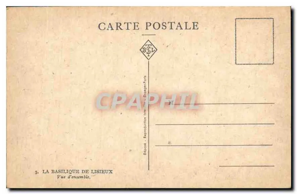 A Basílica de Lisieux — Vista geral — Décora, Daigne-Paris - Verso
