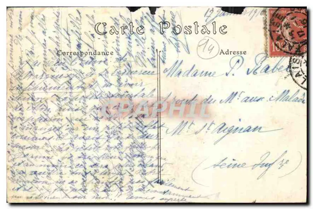 Falaise — Allgemeine Ansicht vom Mont Myra — ND. Foto Nr. 39 - Rückseite