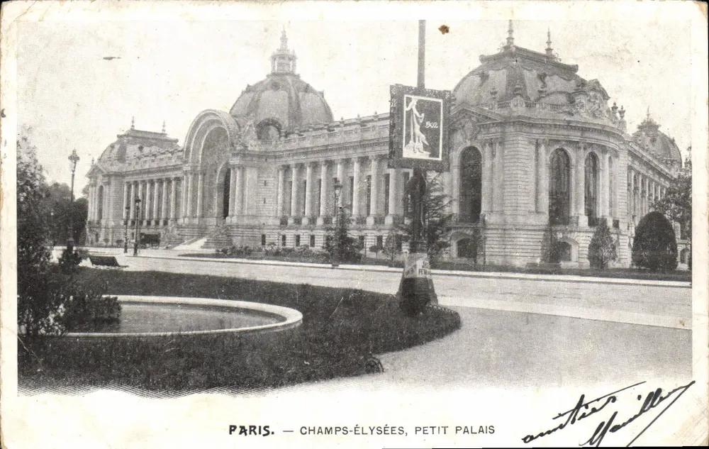 Paris — Champs-Élysées, Petit Palais — editor: Anatole Vaillot, número de série 902 - Frente