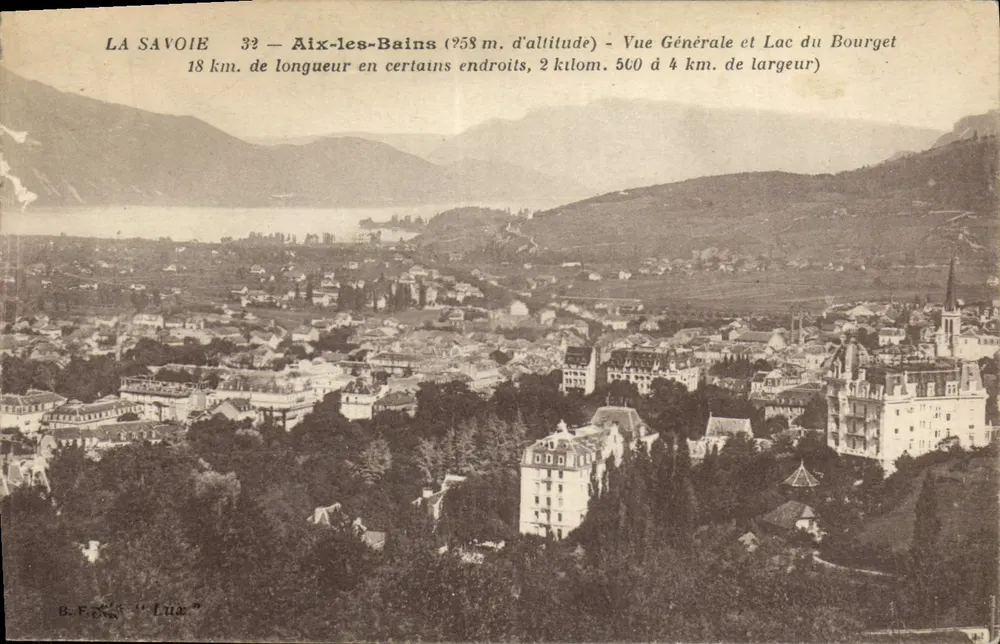 Aix-les-Bains — Allgemeine Ansicht und See Bourget — B. F. « Luce » - Vorderseite