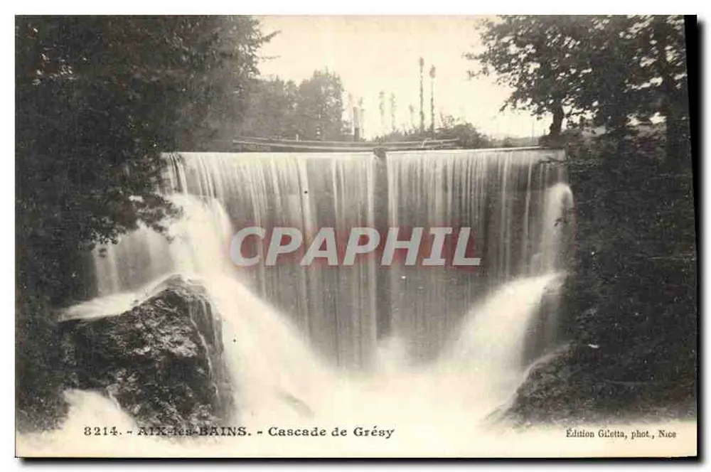 Aix-les-Bains - Cachoeira de Grésy — Edição Giletta, fot. Nace, n° 8214 - Frente
