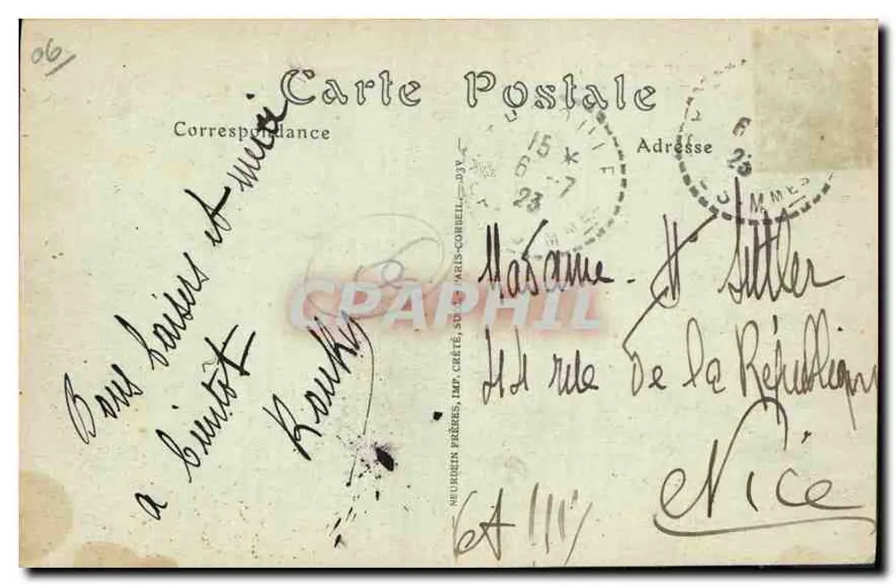 Corniche do Estérel — Théoule — Vista geral e as ilhas — Editor Neurin Frères, n° 238 - Verso