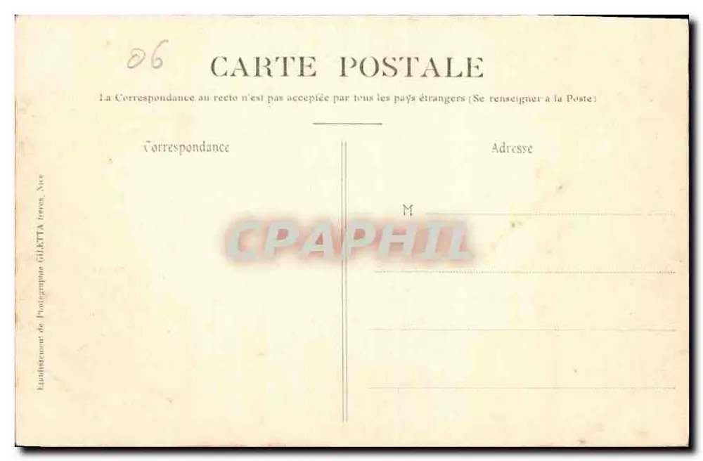 Monte-Carlo — Gruppe von Palmen — Die Gärten — Künstlerische Sammlung — Verlag Giletta, Nr. 782 - Rückseite