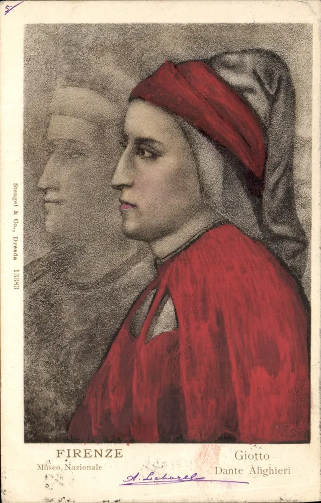 Dante Alighieri — Giotto — Museo Nazionale di Firenze — Stangeli & Co., Dresde 13383 - Recto