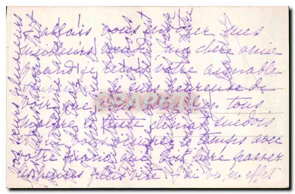 Meisje in vacht die een bos bloemen houdt — Gelukkig Nieuwjaar — A.N. Parijs n°1462 - Achterkant