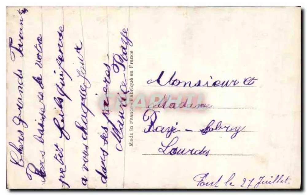 Młoda dziewczyna trzymająca koszyk z kwiatami — DÉDÉ PARIS 1109 - Rewers