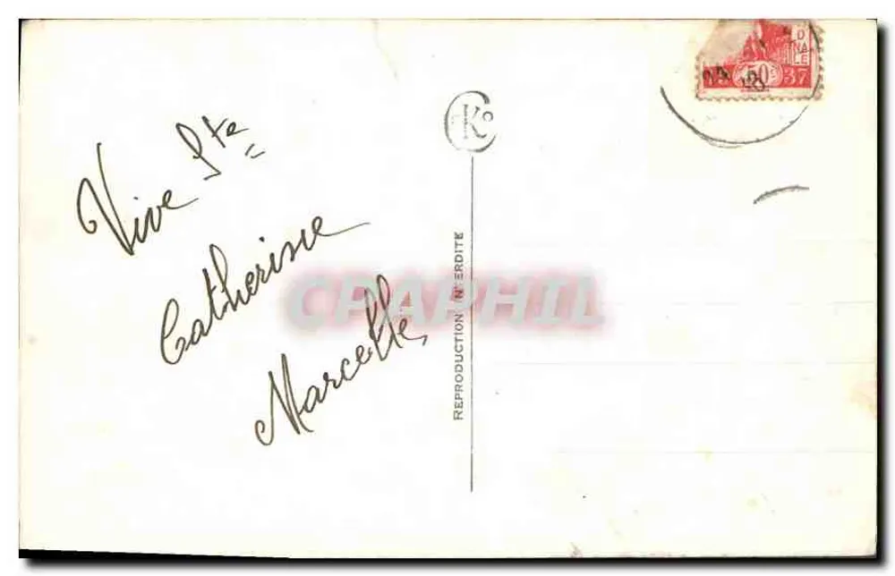 Retrato de mulher — Catherine — editor Catherine, n° 3692 - Verso
