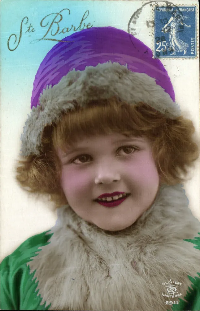 Menina em traje de Santa Bárbara — editor Olivieri, Nanterre, n°2911 - Frente