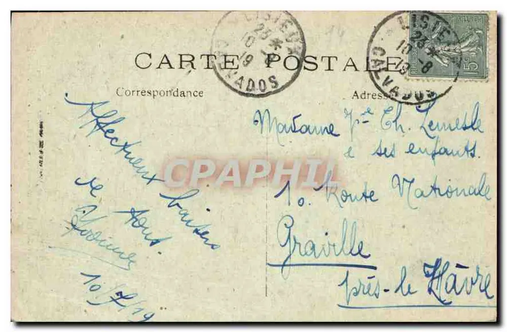 Lisieux — Casas do século XVI, Rue aux Fèves — LL - Verso