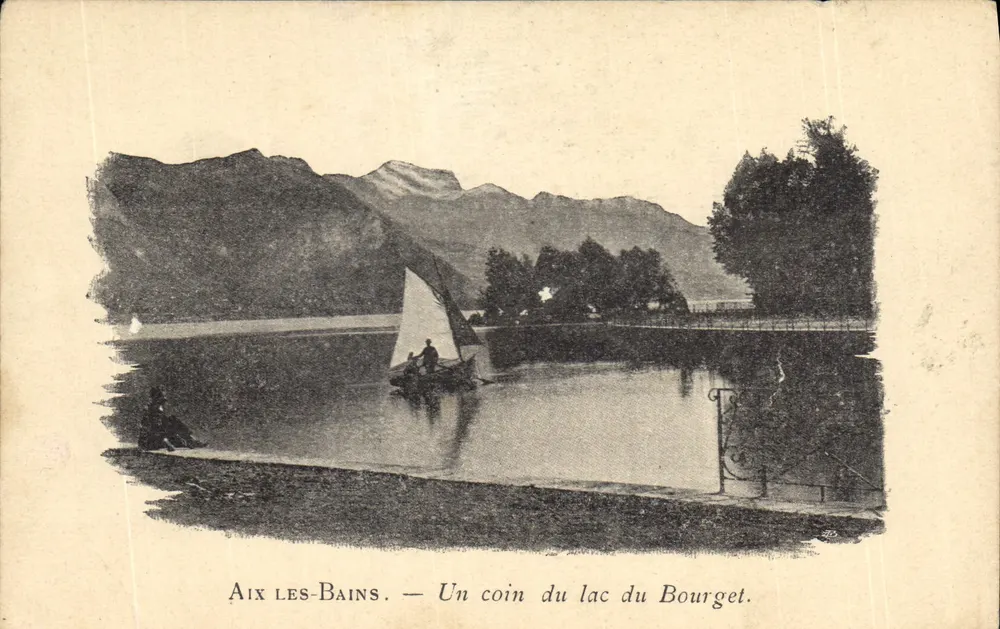 Aix-les-Bains — Um canto do lago de Bourget — Editor não identificado - Frente