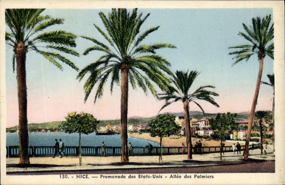 Nice — Promenade der Vereinigten Staaten — Allée der Palmen — L. Gilletta et Cie, Nice - Vorderseite