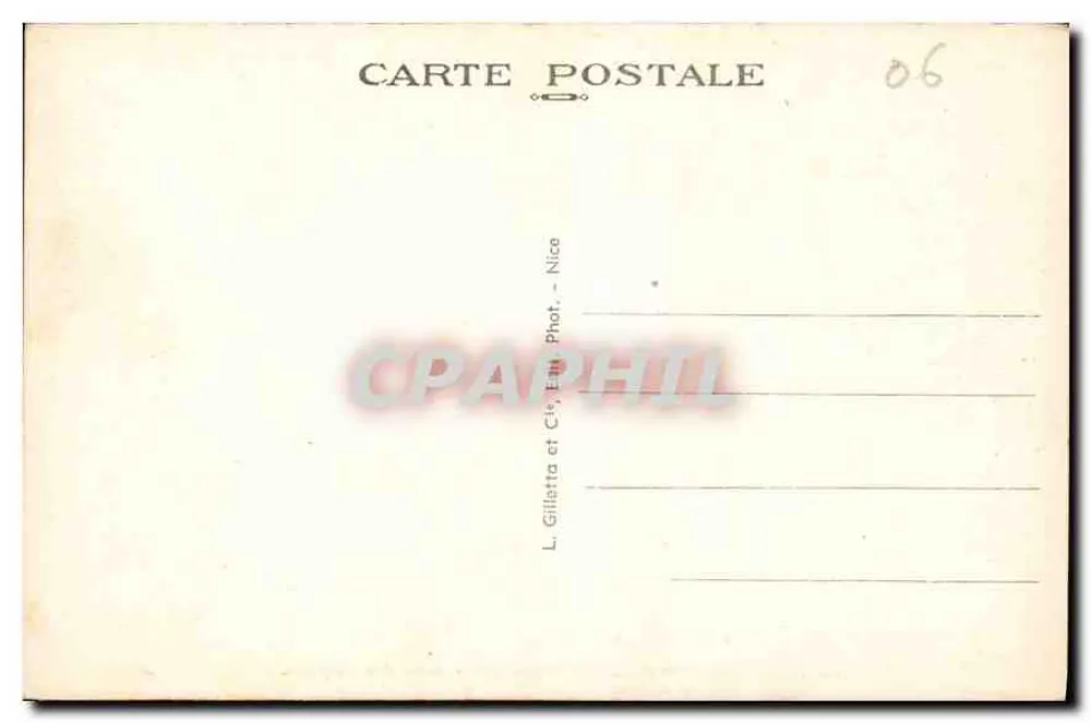 Nice — Promenade der Vereinigten Staaten — Allée der Palmen — L. Gilletta et Cie, Nice - Rückseite