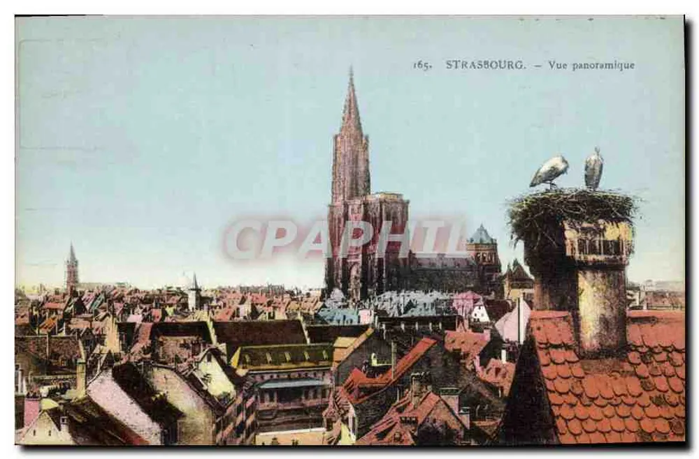 Estrasburgo — Vista panorâmica — Cartas La Cigogne, 37, r. de la Course, Estrasburgo - Frente