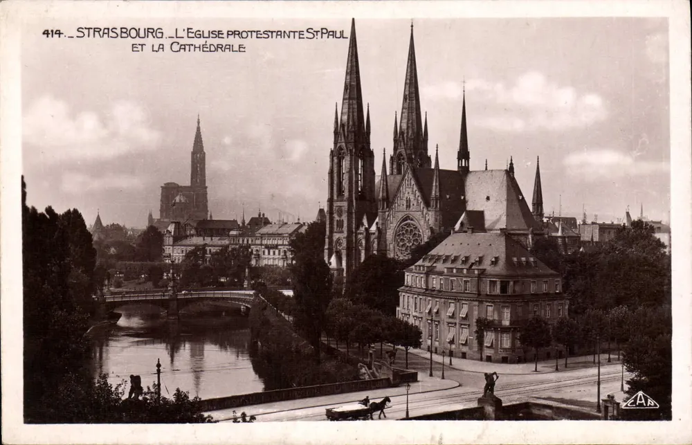 Strasbourg — Die evangelische Kirche Saint-Paul und die Kathedrale — C.A.P. Nr. 419 - Vorderseite
