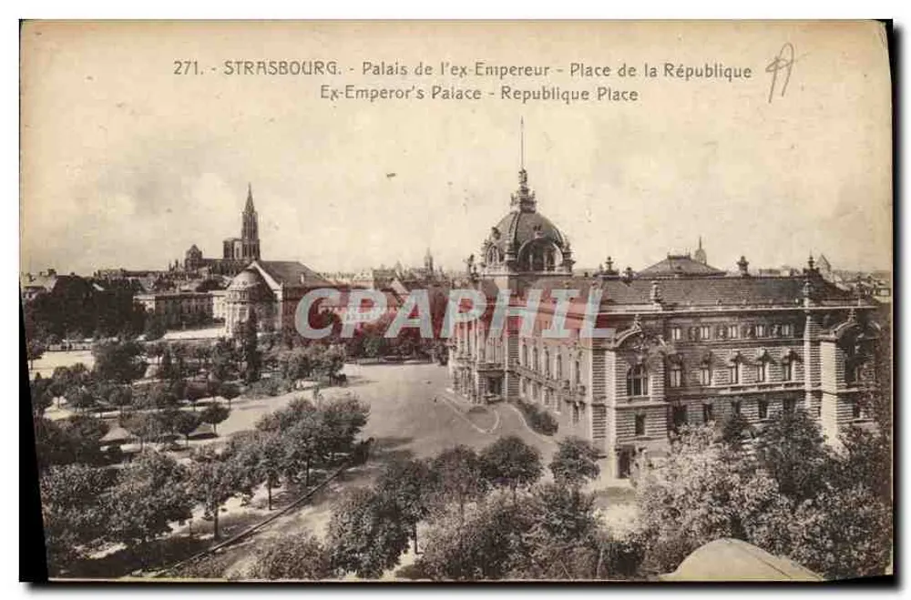Strasbourg - Palast des ehemaligen Kaisers - Place de la République - Verleger: Ch. Bergeret - Vorderseite