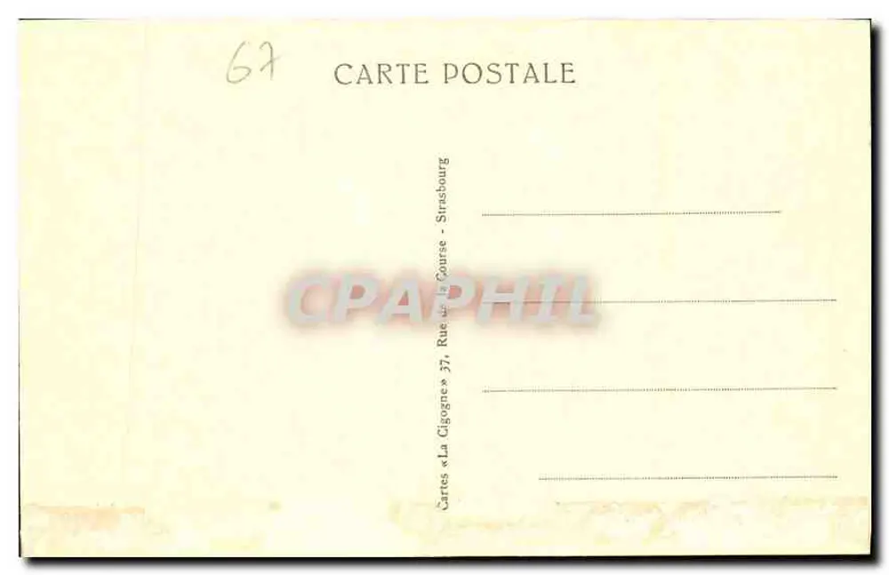 Estrasburgo — Cour du Corbeau — editor « La Cigogne » n°140 - Verso