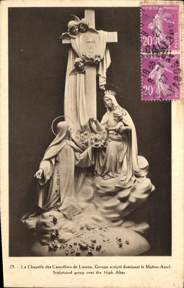 Die Karmliter-Kapelle von Lisieux — Skulpturgruppe über dem Hochaltar — Verlag nicht sichtbar - Vorderseite