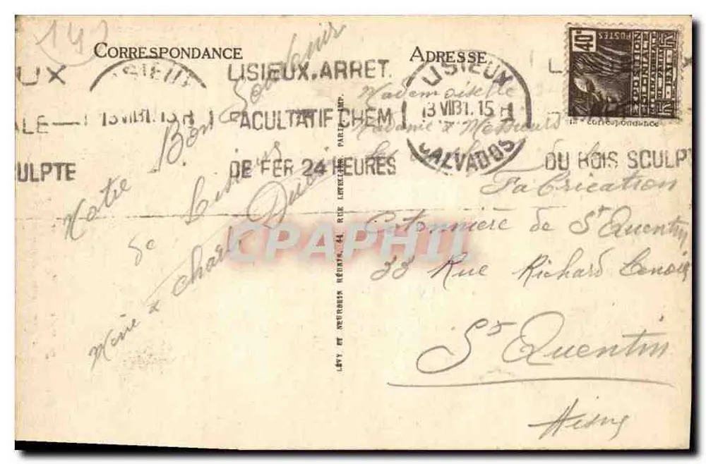 Lisieux — Alte Häuser Place Victor Hugo 17. Jahrhundert — ND - Rückseite