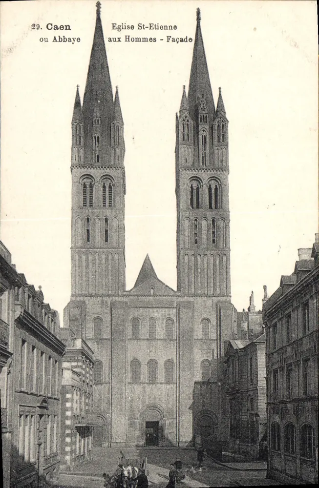 Caen — Kirche Saint-Étienne (oder Abtei) — Fassade — n°29 - Vorderseite