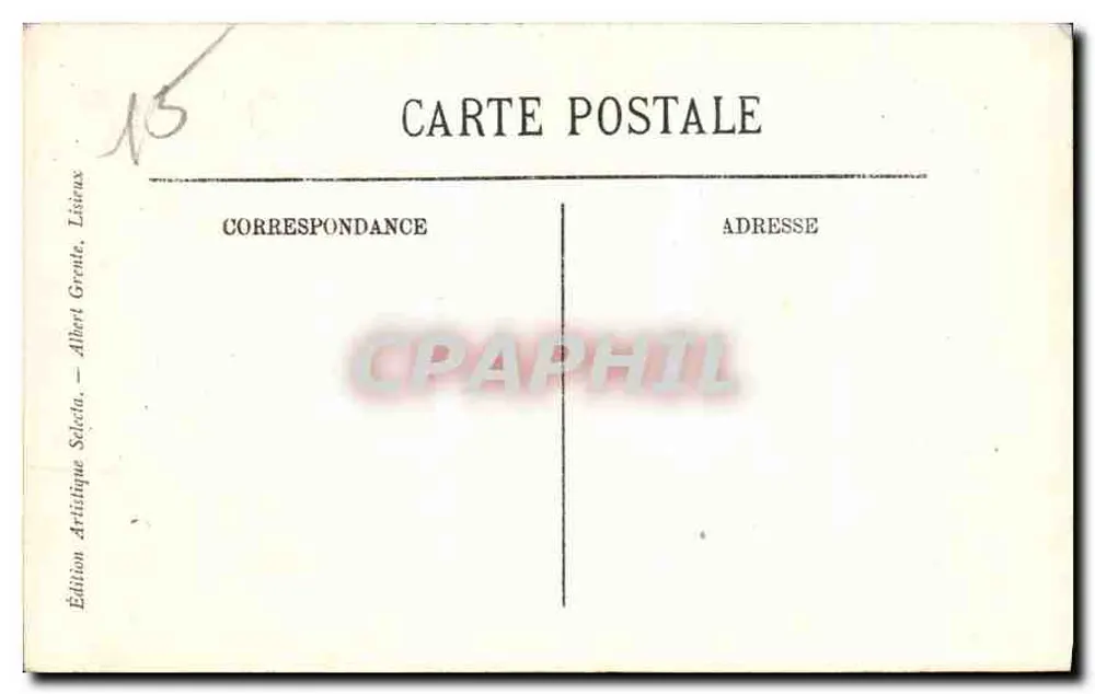 Lisieux — A Catedral São Pedro — Edição Artística Selecta, n°13 - Verso