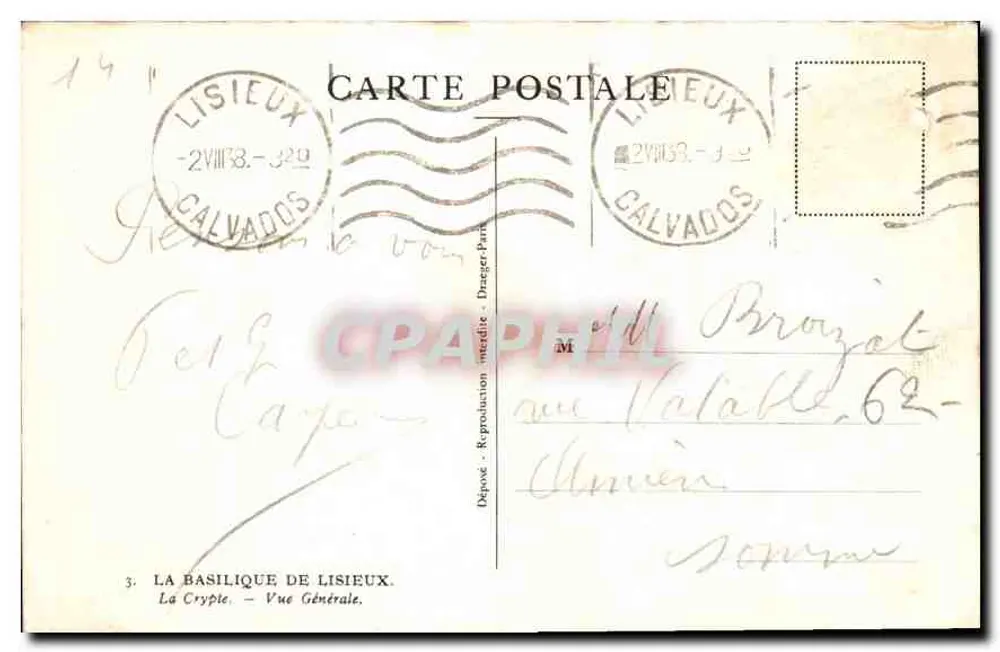 A Basílica de Lisieux — Vista Geral — Depósito Drager-Paris - Verso