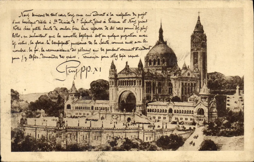Basilika von Saint Thérèse des Kindes Jesu in Lourdes — Projekt — Verleger O. Léon - Vorderseite