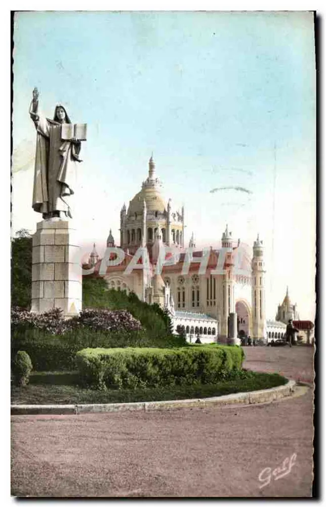 Statue und Basilika von Ste-Thérèse — Lisieux (Calvados) — Edition Galf - Vorderseite