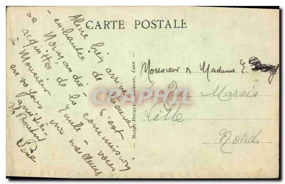 CAEN - Interior da Abadia das Damas — editor Maugis-Douquet, n° 98 - Verso