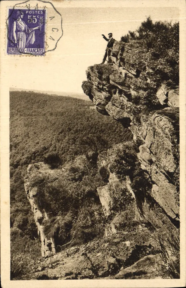 Die Roche d'Oître überblickt den 118 m tiefen Abgrund — Edition Art E. Jardin, n° 231 - Vorderseite