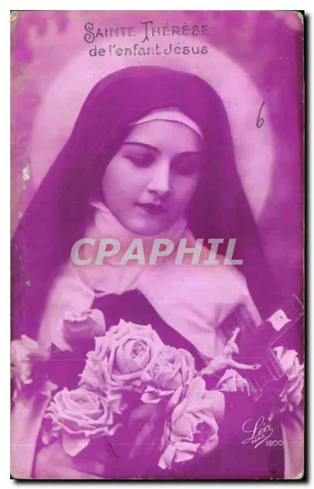 Santa Térèsa da Criança Jesus — editor Léon, n°6 — série 1200 - Frente