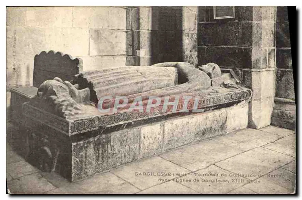 Gargilesse (Indre) — Túmulo de Guillaume de Nauliac na Igreja de Gargilesse, século XIII - Frente