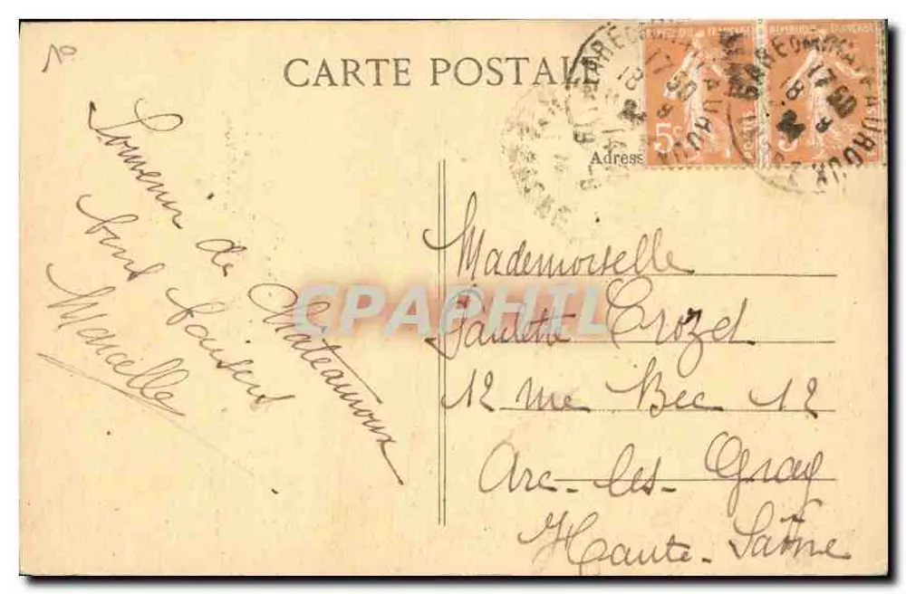 Castelo Raoul — Castelo Raoul em Châteauroux — Coll. G. G. & filhos - Verso