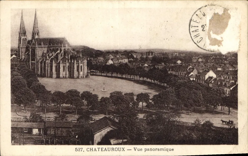 Châteauroux — Vista panorâmica — Editor desconhecido, n° 527 - Frente