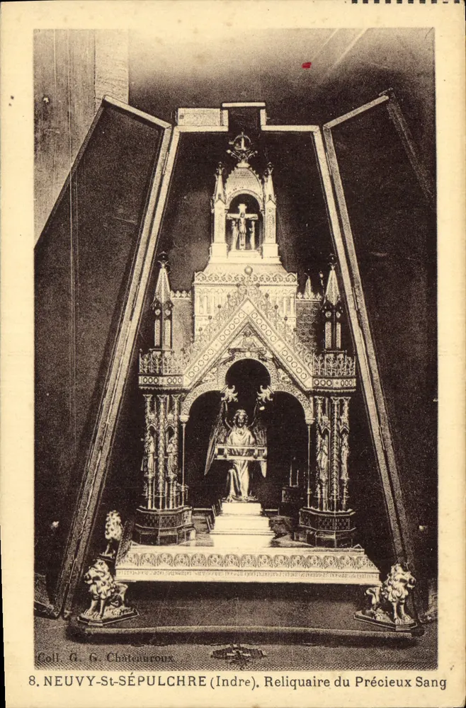 Neuwy-Sépulchre (Indre) — Reliquiar des Blutigen Herzens — Coll. G. Châteauroux, Nr. 8 - Vorderseite