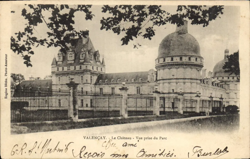 Valençay - O Castelo - Vista tirada do Parque — Eugène Béchu, Photo-Amateur - Frente