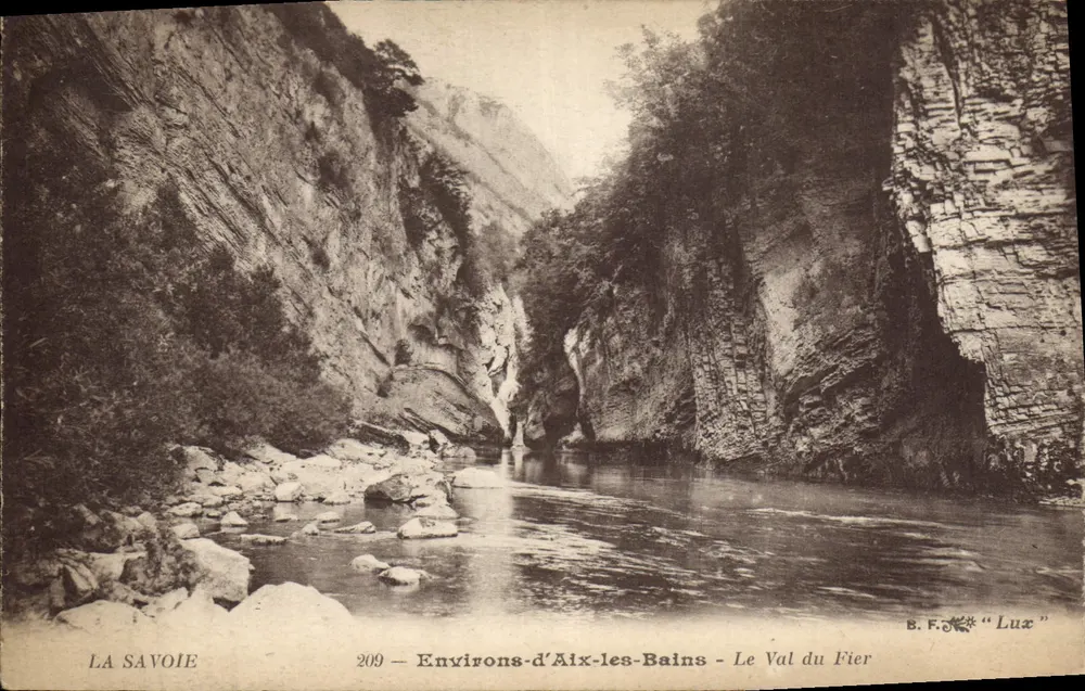 O vale do Fier — Entorno de Aix-les-Bains — A Saboia — B.F. Lux n°209 - Frente